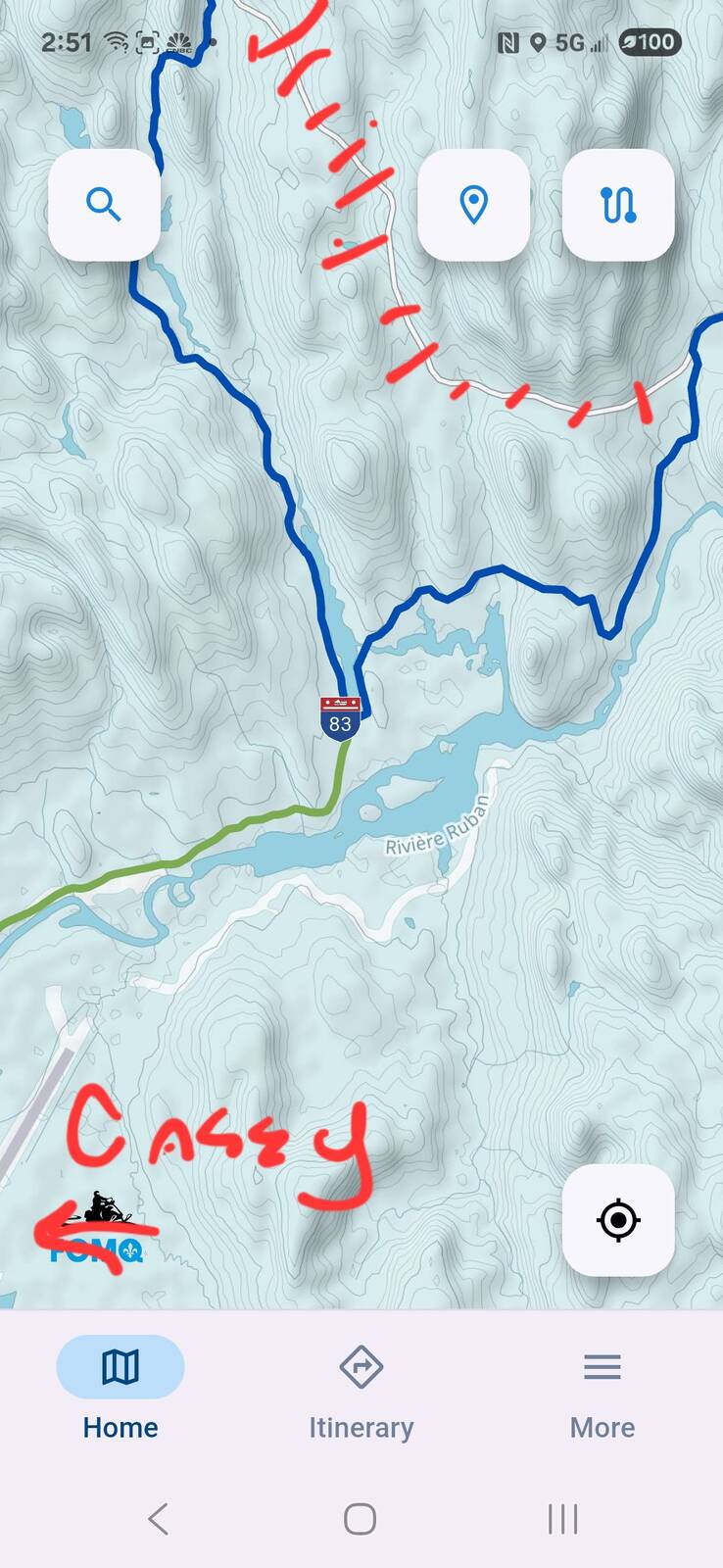 TQ 83 west of Wemotaci