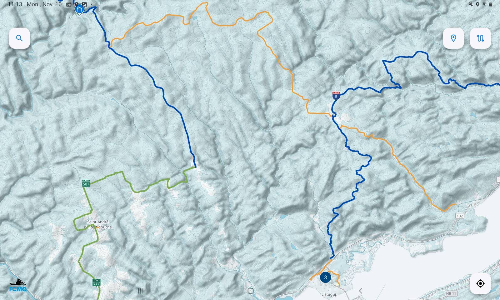 Dead-end Trail in Pointe a la Croix