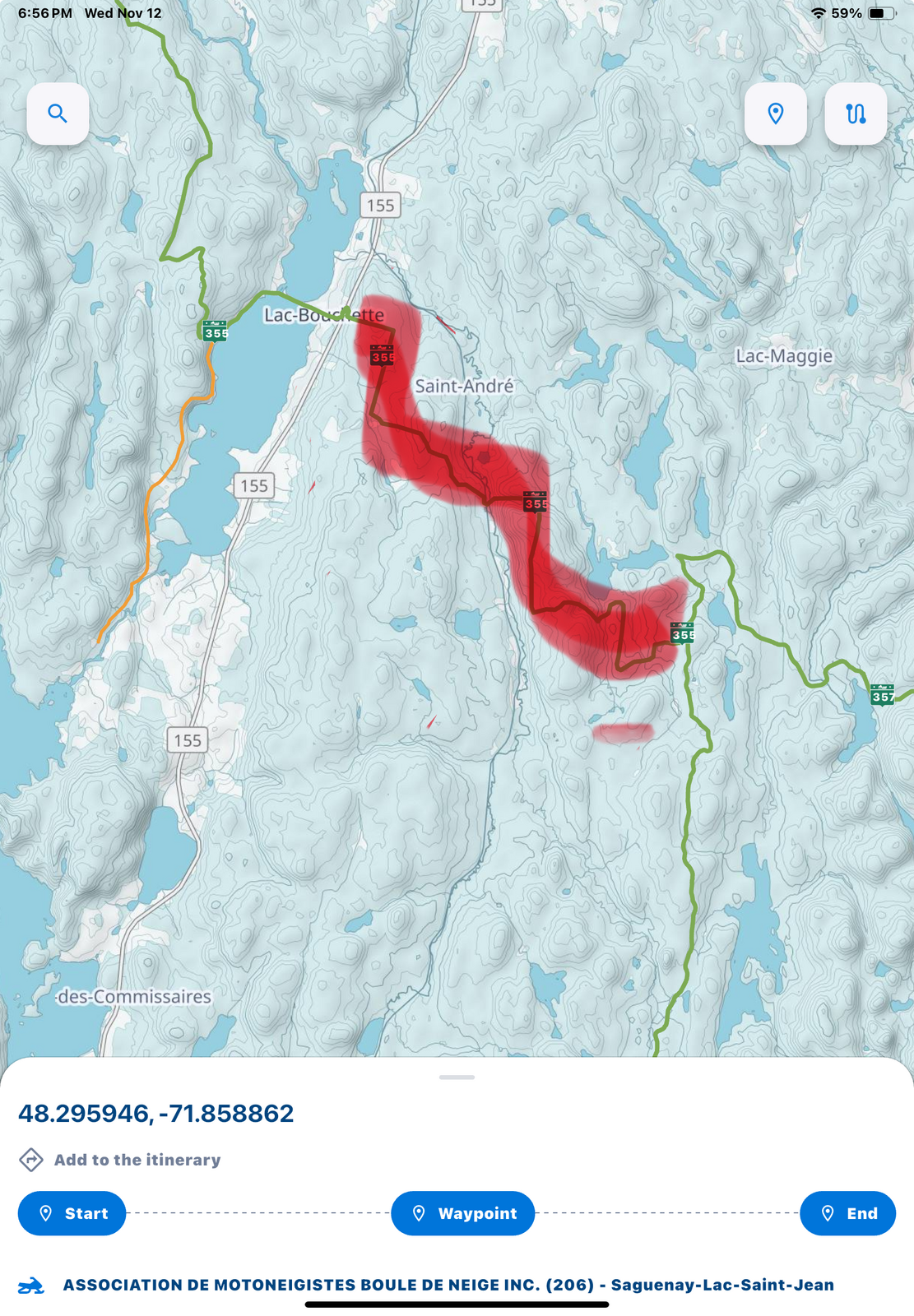 355 Lac Bouchette to Lac Edouard