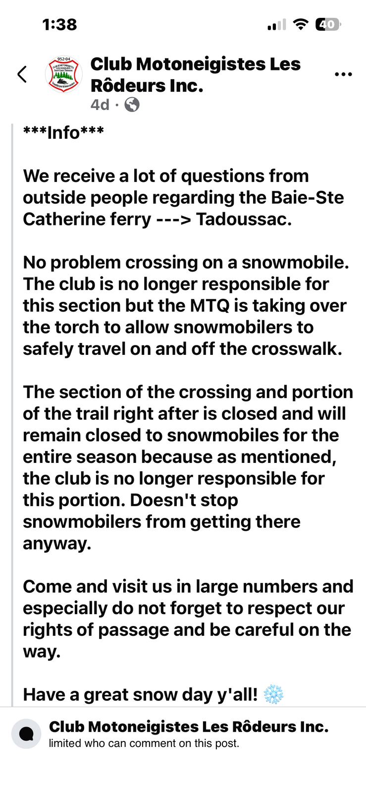 TQ 3 From Tadoussac to 93