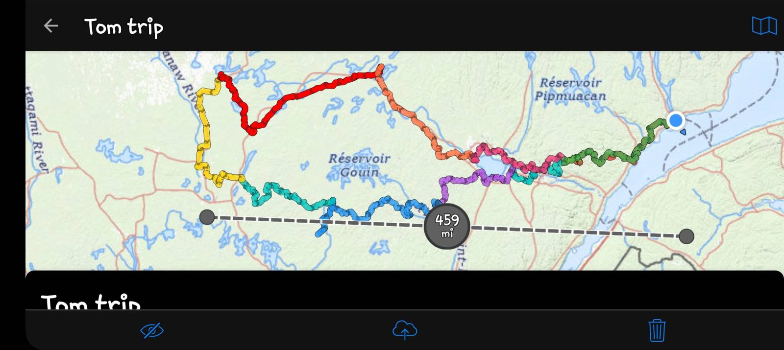 Impulsive 10 day saddlebag totaled 2031 miles.